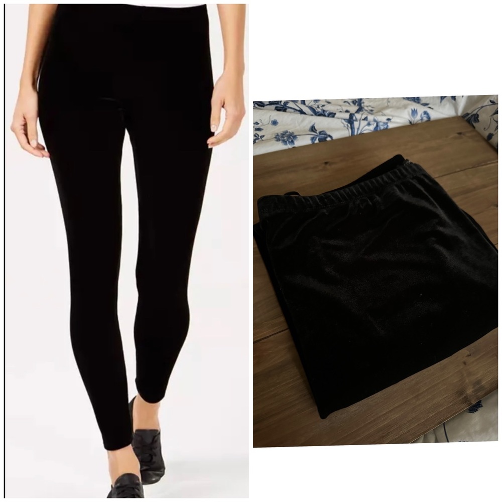 Eileen Fisher Stretch Velvet Knit Leggings Large